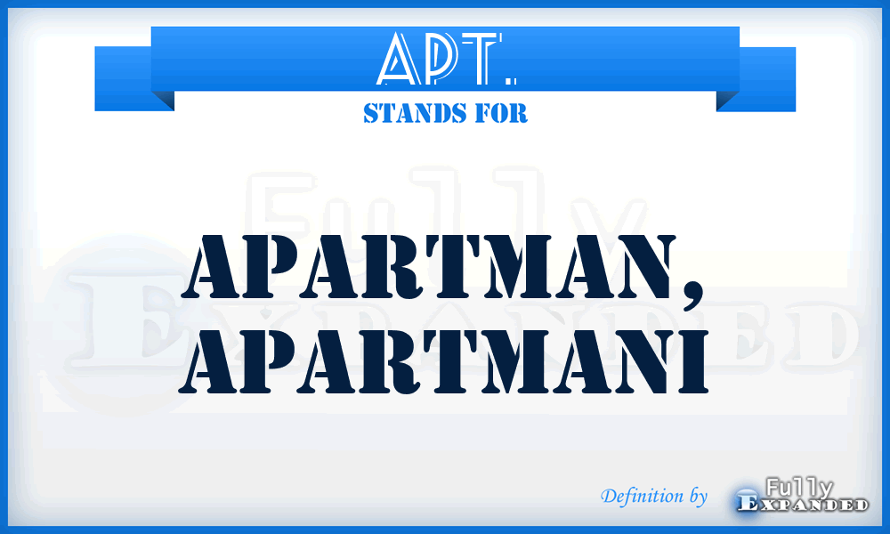 APT. - Apartman, Apartmani