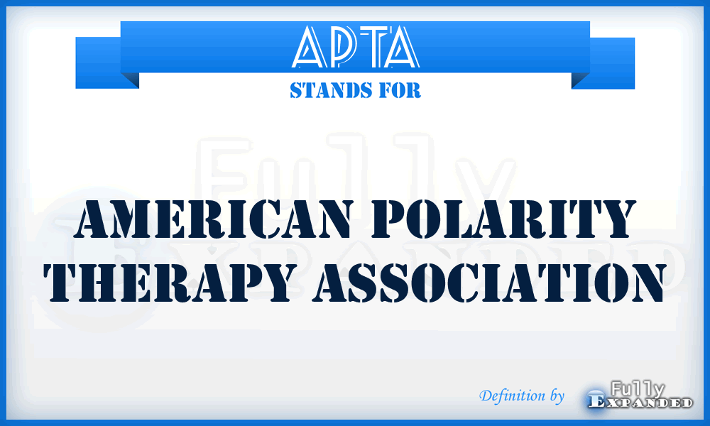 APTA - American Polarity Therapy Association