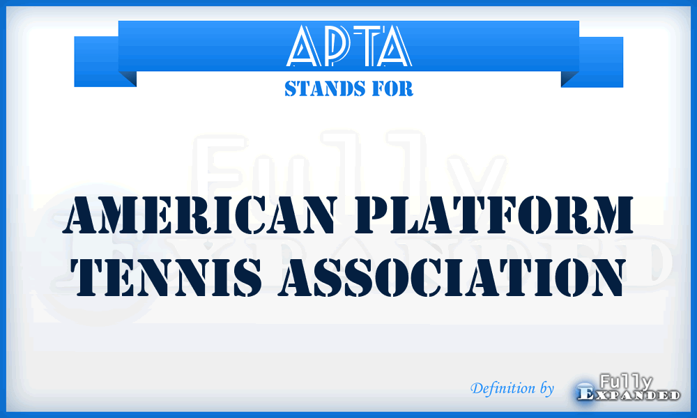 APTA - American Platform Tennis Association