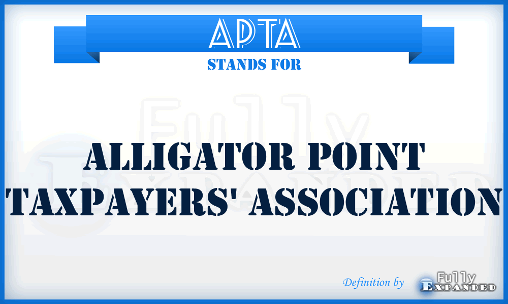 APTA - Alligator Point Taxpayers' Association