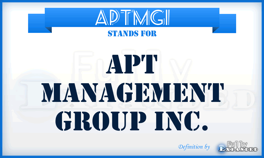 APTMGI - APT Management Group Inc.
