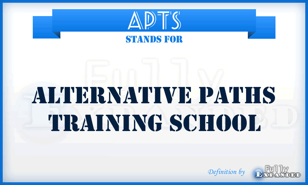 APTS - Alternative Paths Training School