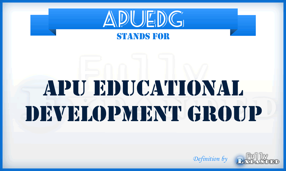 APUEDG - APU Educational Development Group