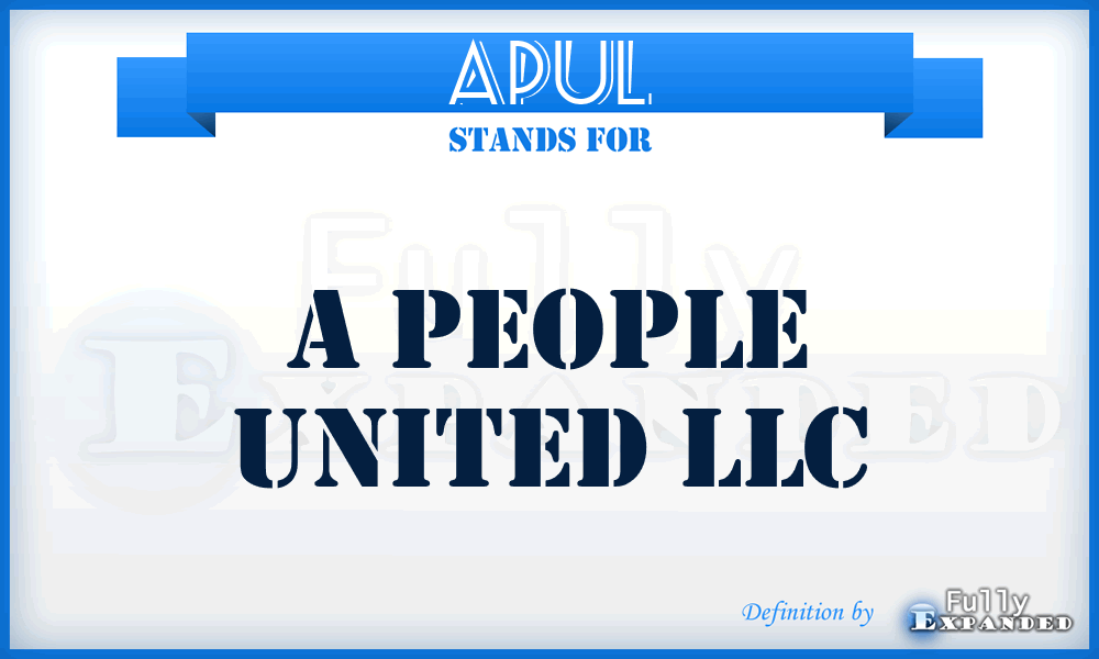 APUL - A People United LLC