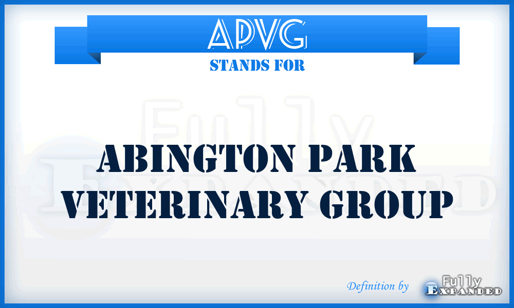 APVG - Abington Park Veterinary Group