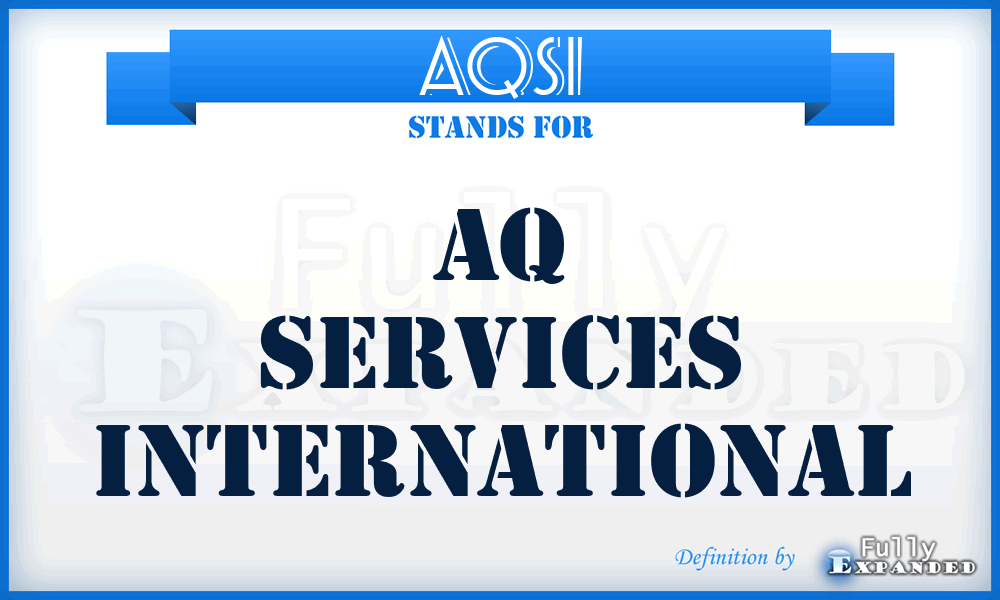 AQSI - AQ Services International