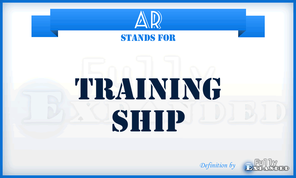 AR - training ship