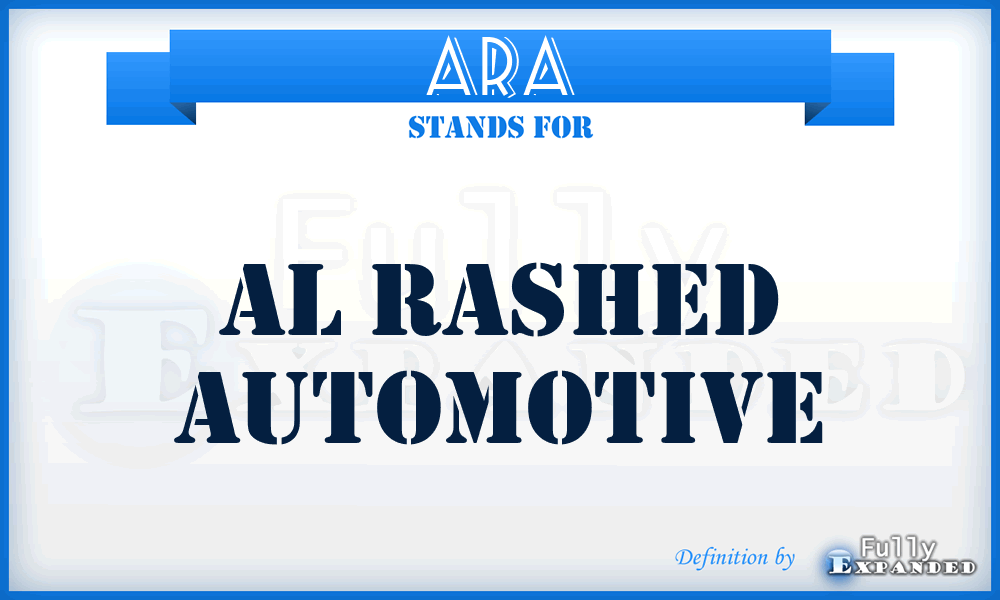 ARA - Al Rashed Automotive