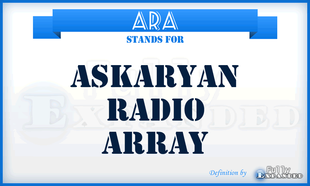 ARA - Askaryan Radio Array