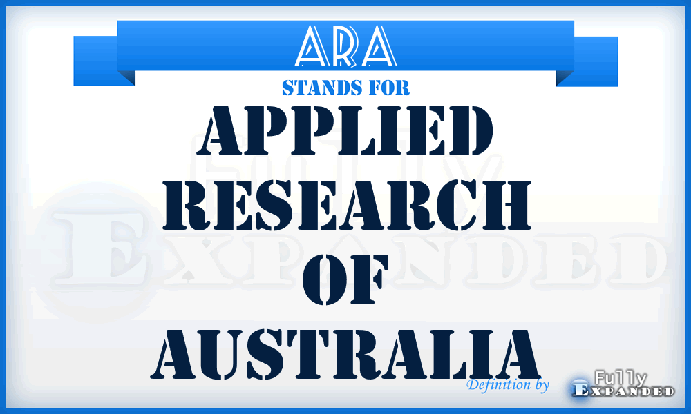 ARA - Applied Research of Australia