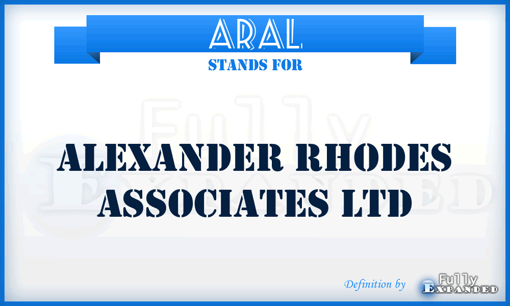 ARAL - Alexander Rhodes Associates Ltd