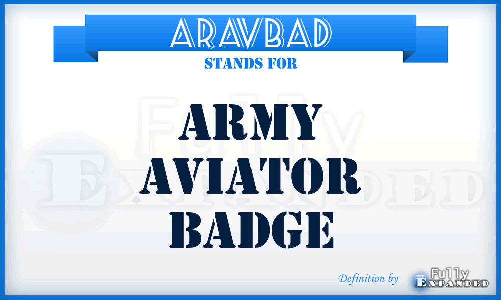 ARAVBAD - Army Aviator Badge