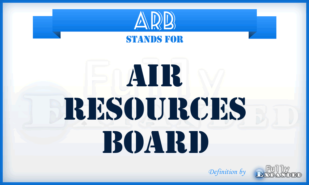 ARB - Air Resources Board