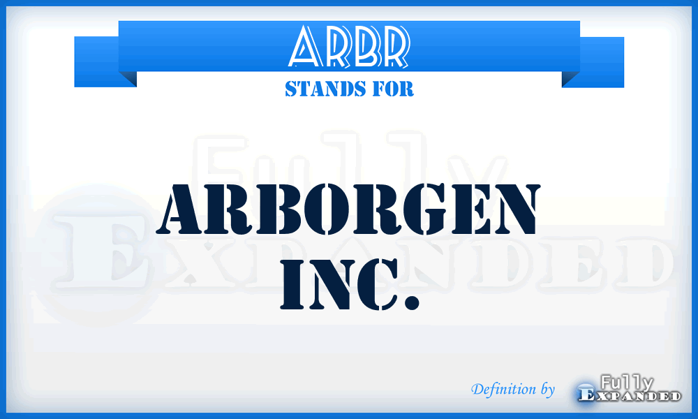 ARBR - ArborGen Inc.