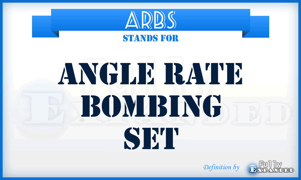 ARBS - Angle Rate Bombing Set