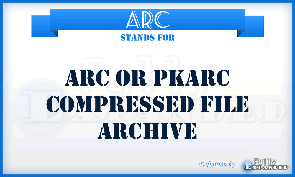 ARC - ARC or PKARC Compressed file archive