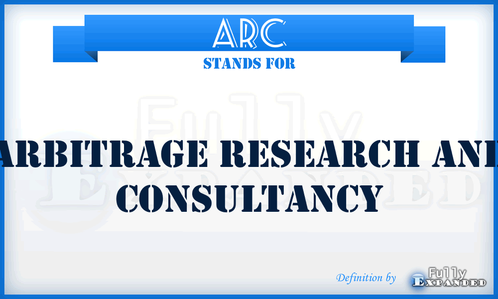 ARC - Arbitrage Research and Consultancy