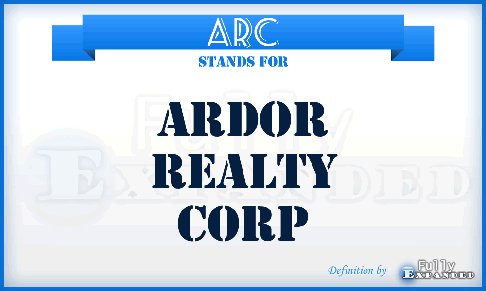ARC - Ardor Realty Corp
