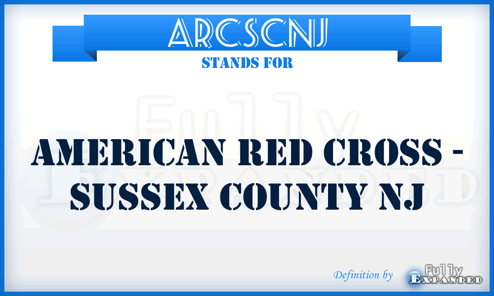ARCSCNJ - American Red Cross - Sussex County NJ