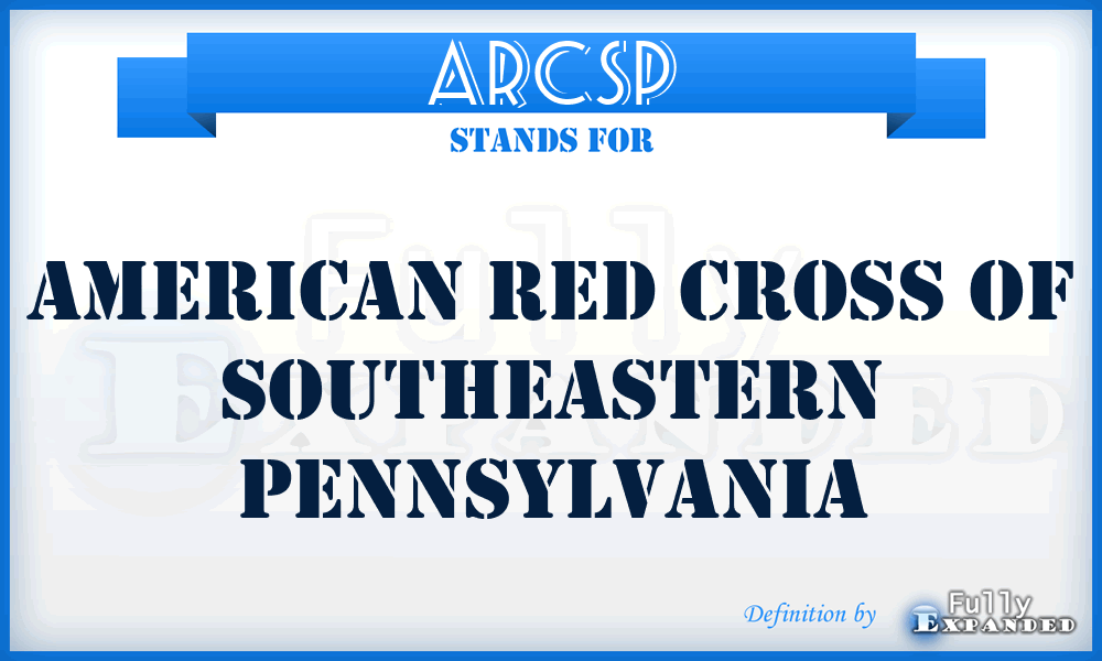ARCSP - American Red Cross of Southeastern Pennsylvania