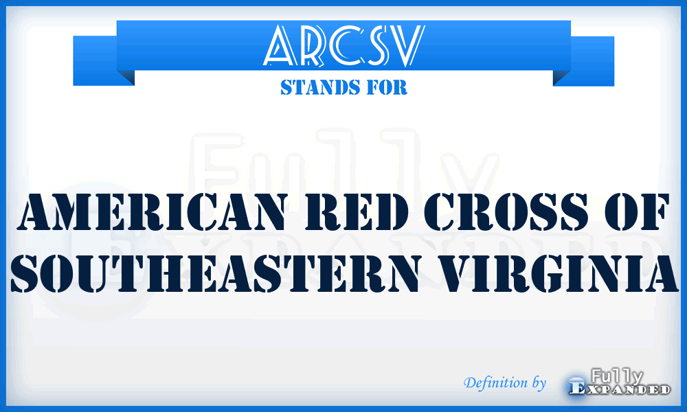 ARCSV - American Red Cross of Southeastern Virginia