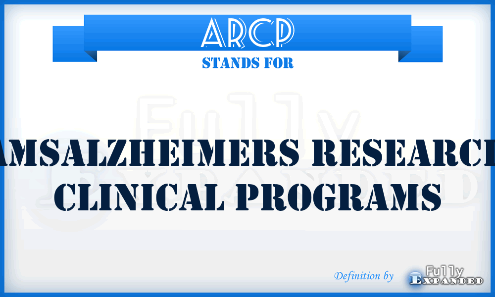 ARCP - Amsalzheimers Research Clinical Programs