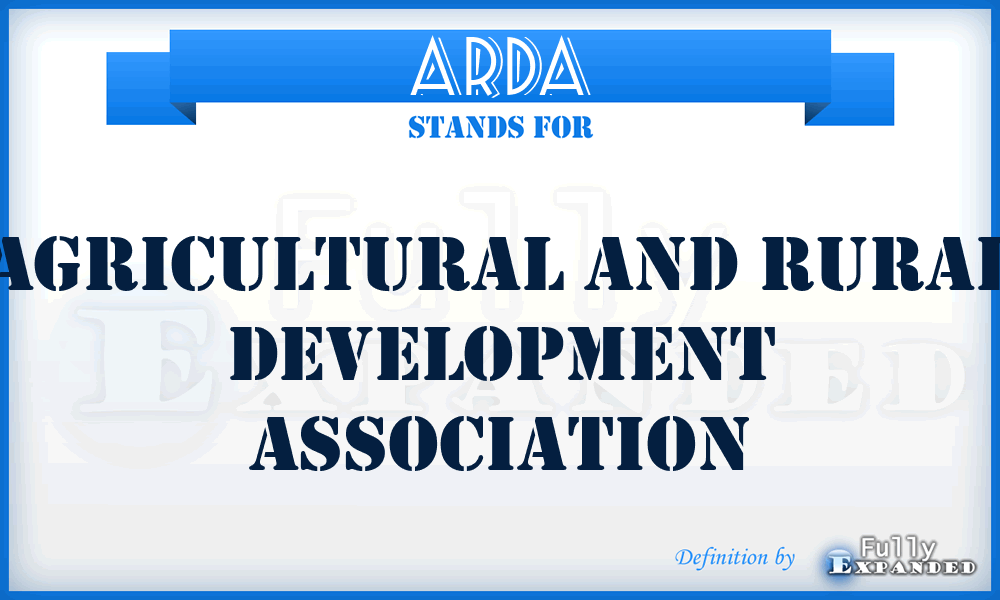 ARDA - Agricultural and Rural Development Association