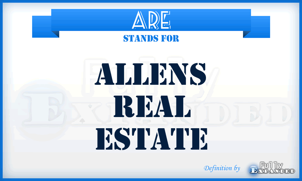 ARE - Allens Real Estate