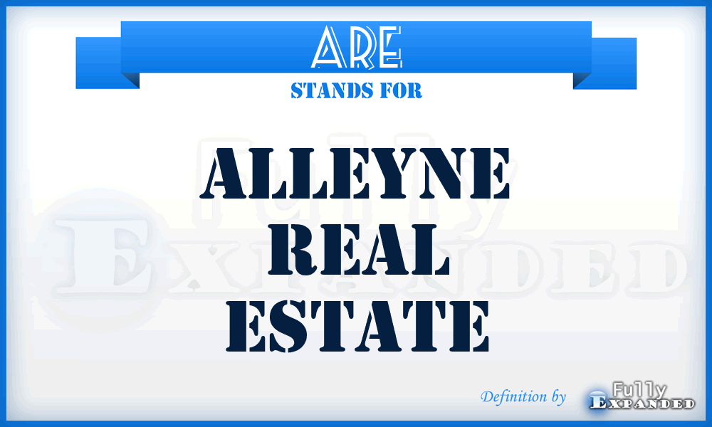 ARE - Alleyne Real Estate