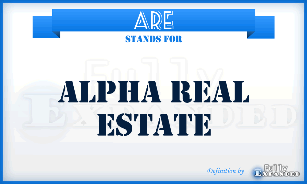 ARE - Alpha Real Estate