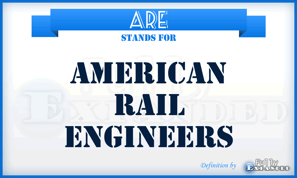 ARE - American Rail Engineers