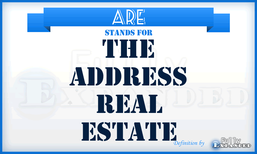 ARE - The Address Real Estate