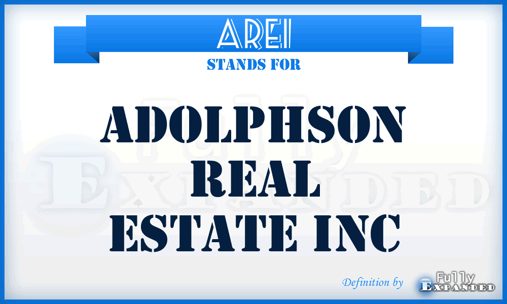 AREI - Adolphson Real Estate Inc