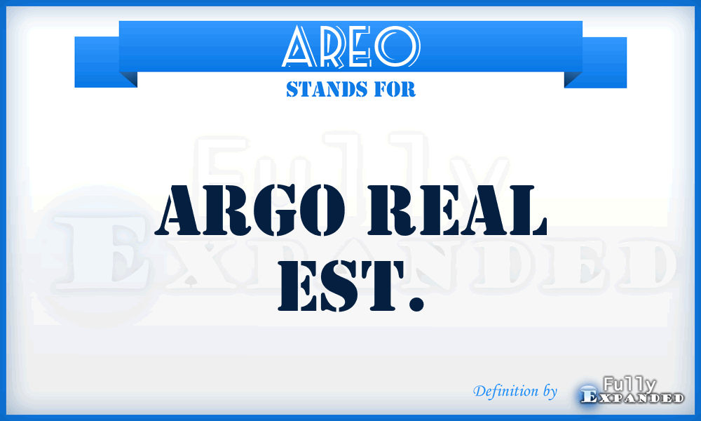 AREO - Argo Real Est.