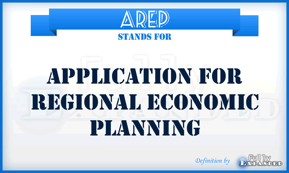 AREP - Application For Regional Economic Planning