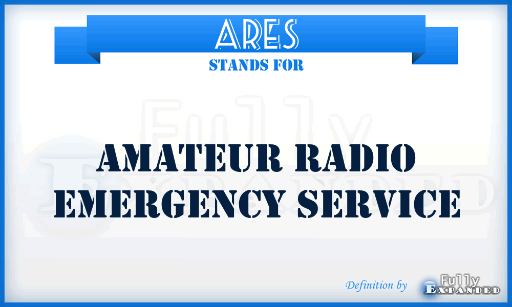 ARES - Amateur Radio Emergency Service