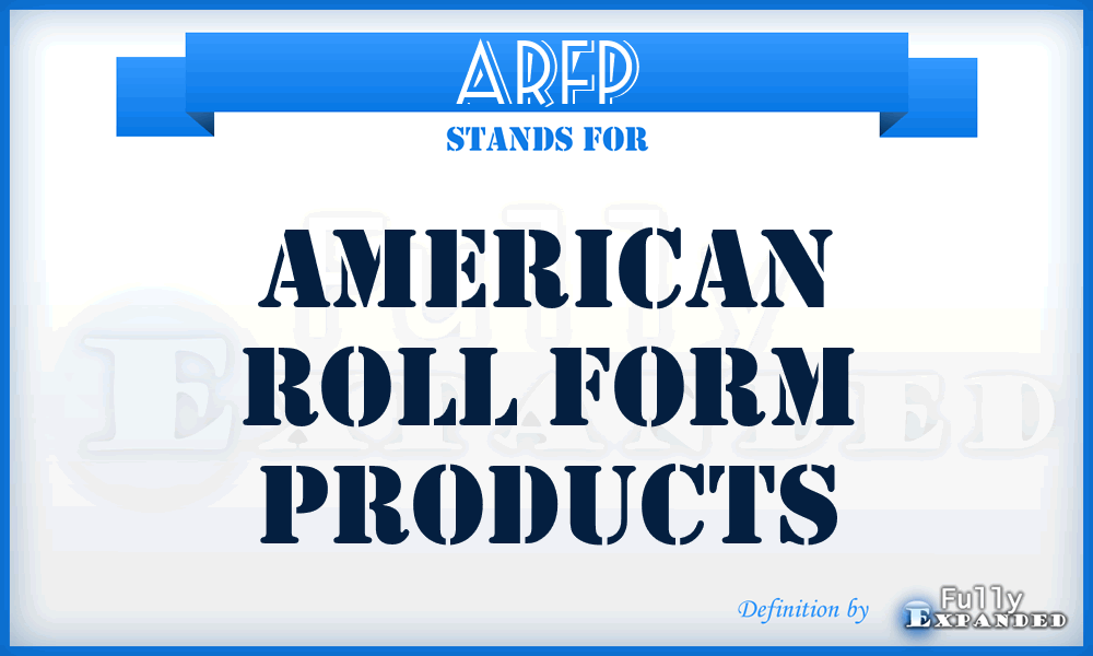 ARFP - American Roll Form Products