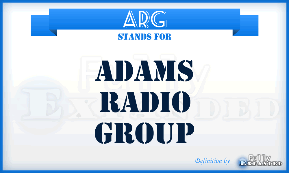 ARG - Adams Radio Group
