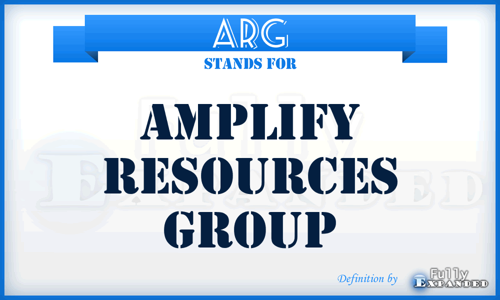 ARG - Amplify Resources Group
