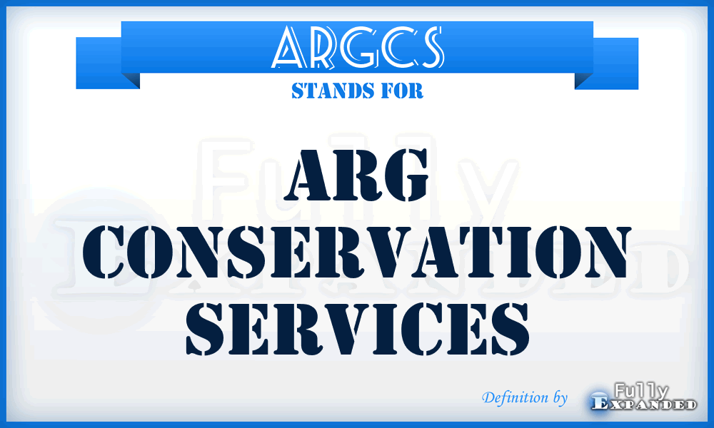 ARGCS - ARG Conservation Services