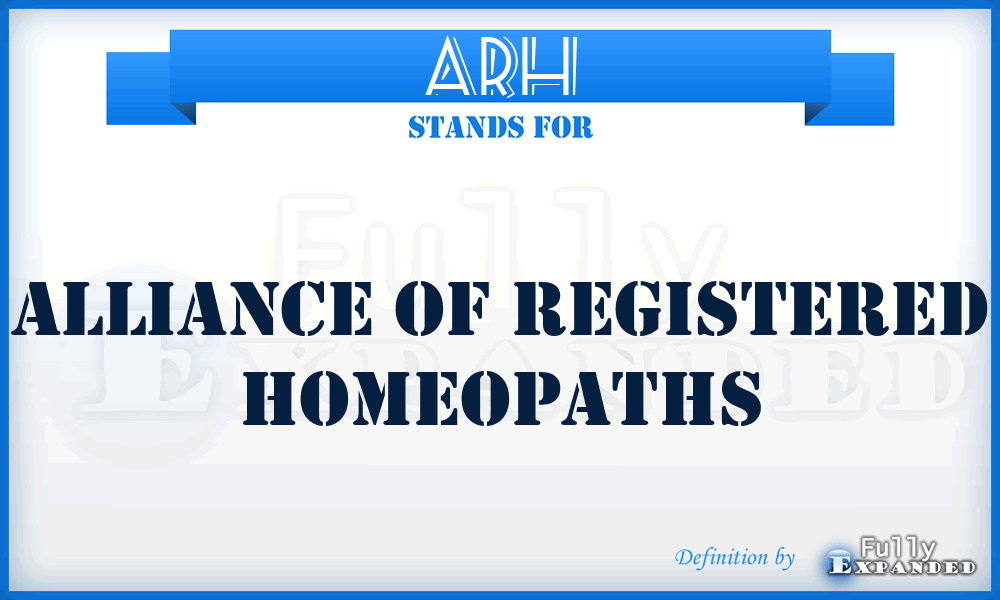 ARH - Alliance of Registered Homeopaths