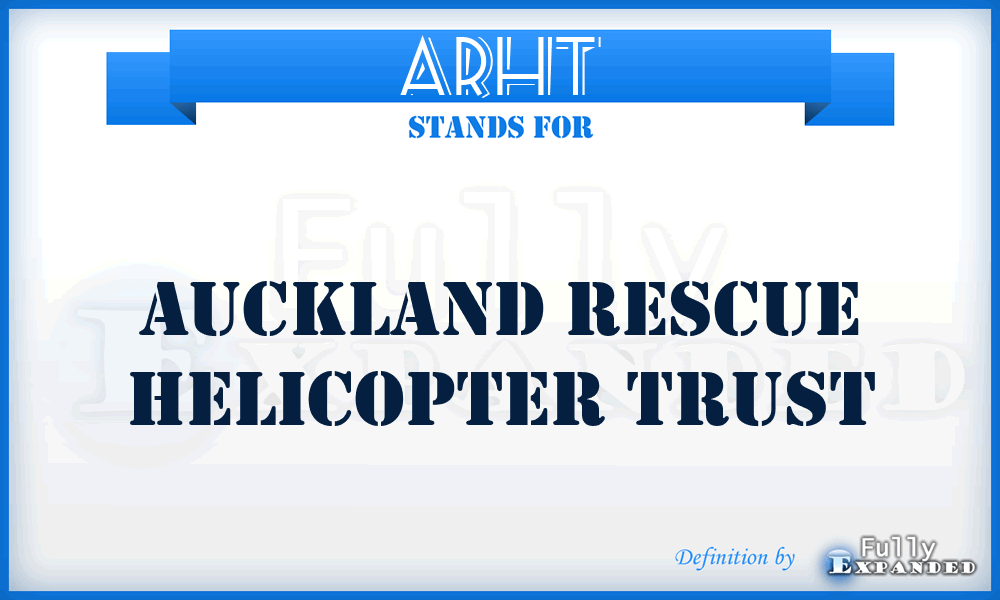 ARHT - Auckland Rescue Helicopter Trust