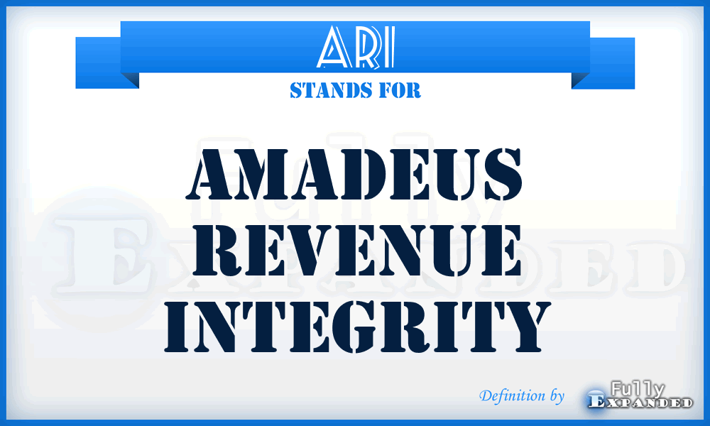 ARI - Amadeus Revenue Integrity
