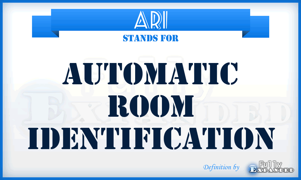 ARI - Automatic Room Identification