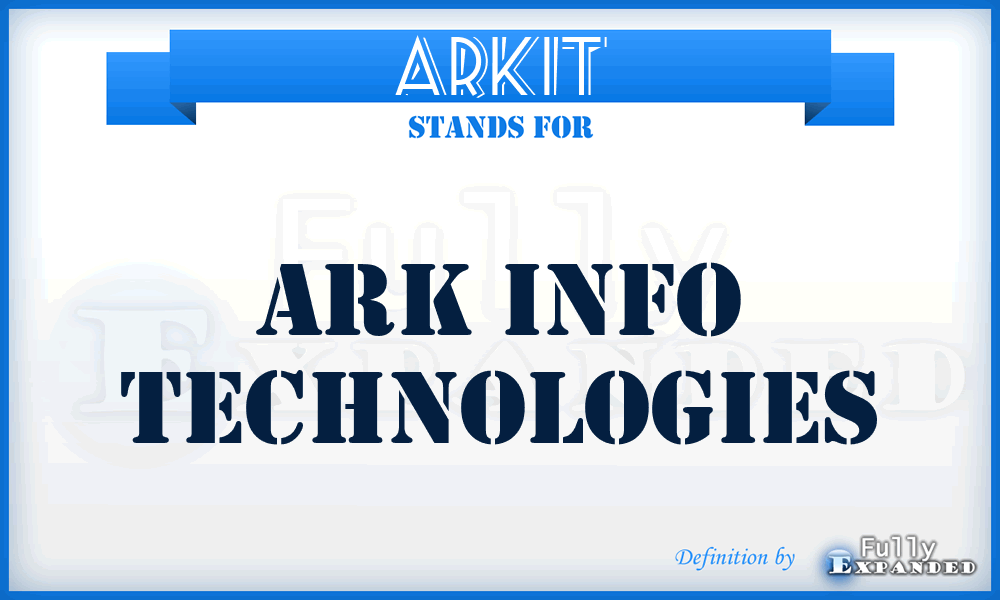 ARKIT - ARK Info Technologies