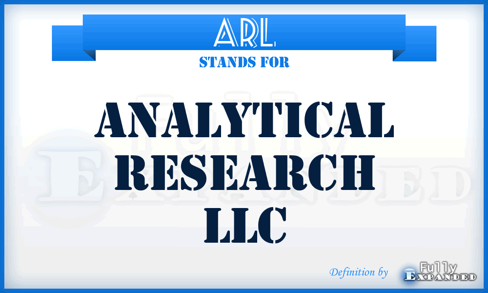 ARL - Analytical Research LLC