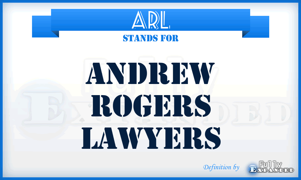 ARL - Andrew Rogers Lawyers