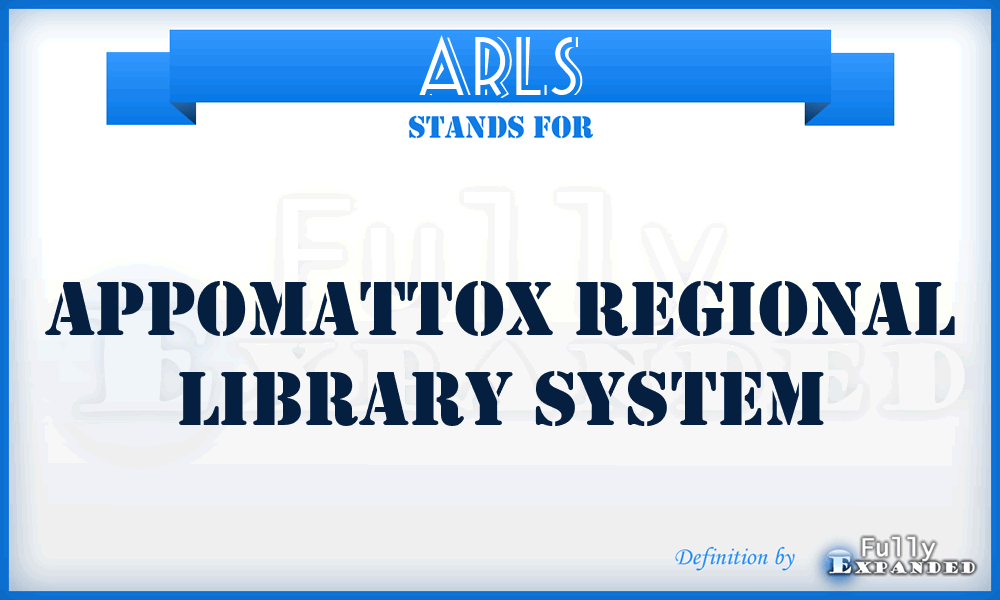 ARLS - Appomattox Regional Library System