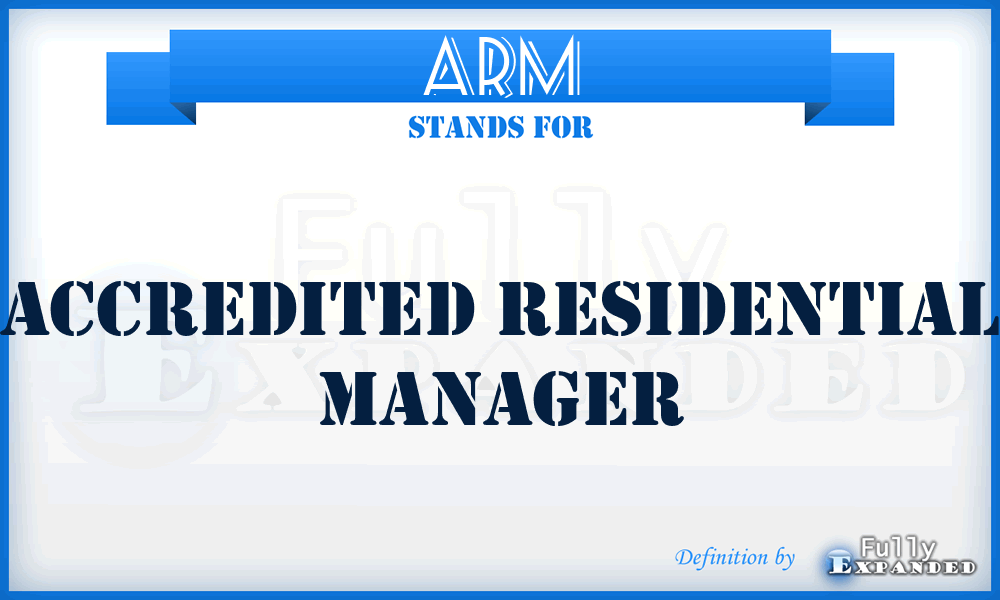 ARM - Accredited Residential Manager