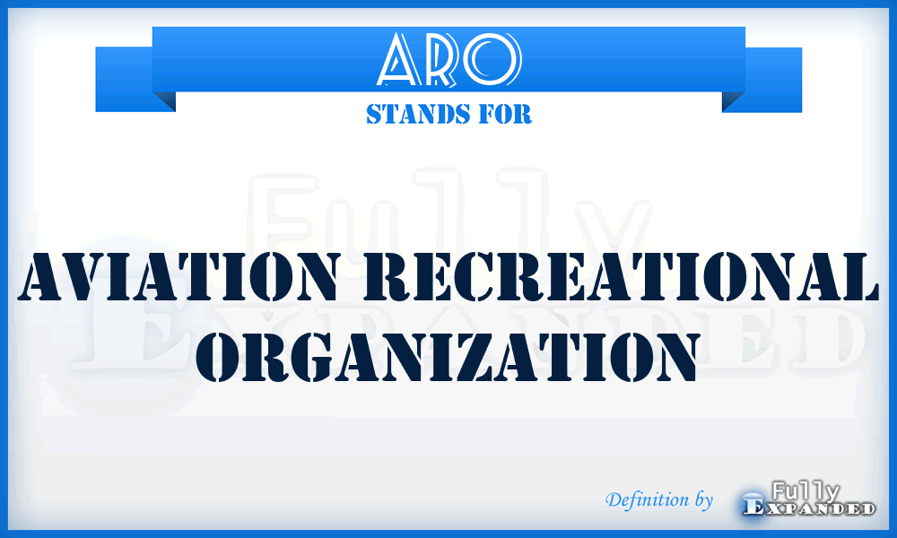 ARO - Aviation Recreational Organization